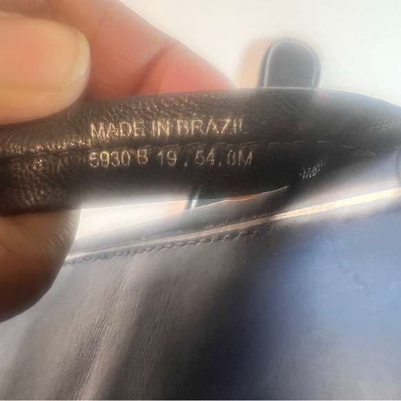 Tory Burch Miller Sandals 8M Navy Blue Silver Logo Leather Thong Flip Flop - Picture 7 of 10